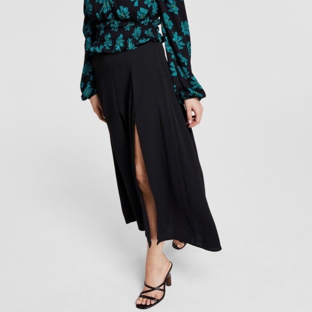 NWT Bar III Black Maxi Skirt with Side Slit